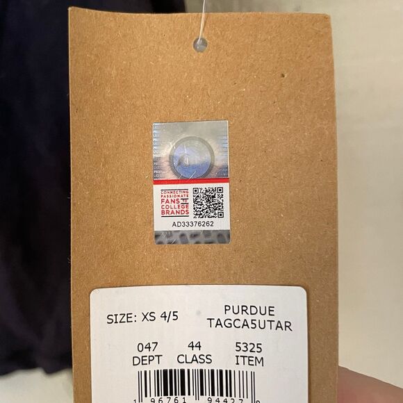 NWT SPORTSWEAR PURDUE BOILERMAKERS girls tshirt size XS 4/5 - Picture 2 of 3